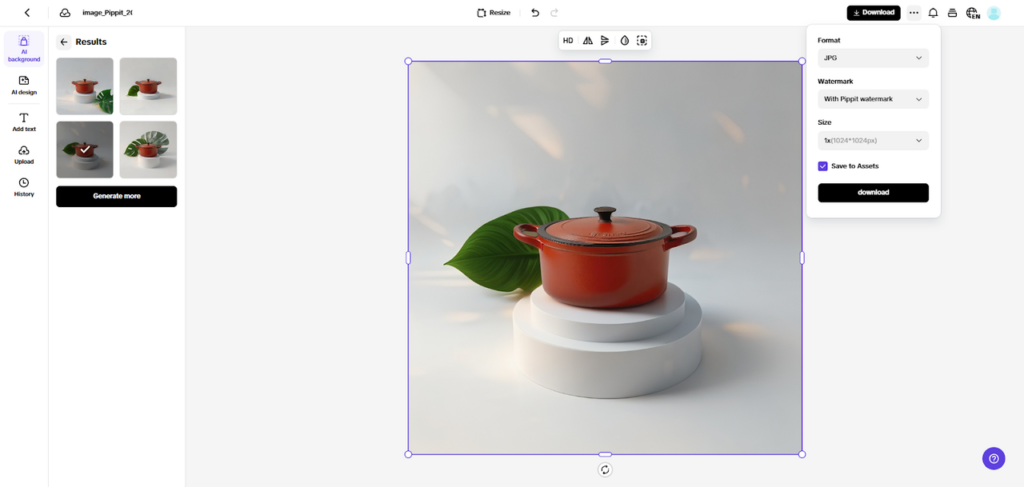 Export your gradient shots