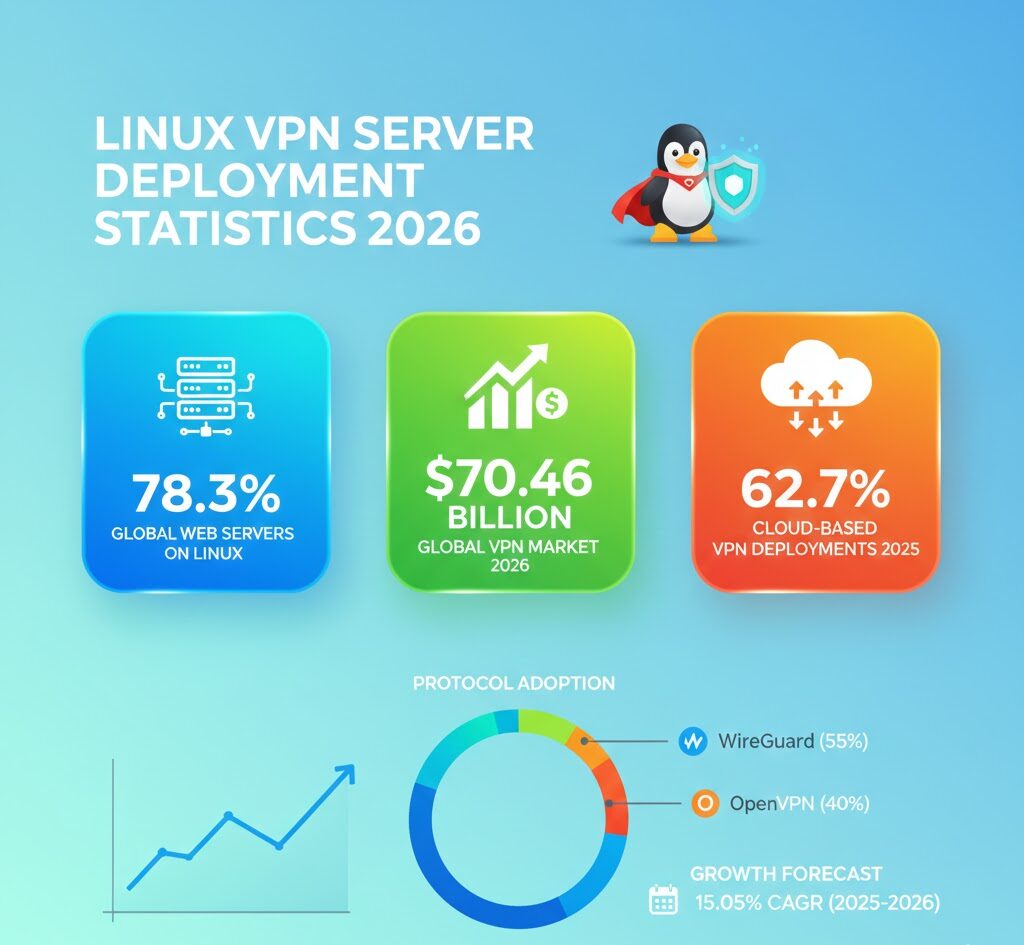 Linux VPN server Deployment Statistics 2026