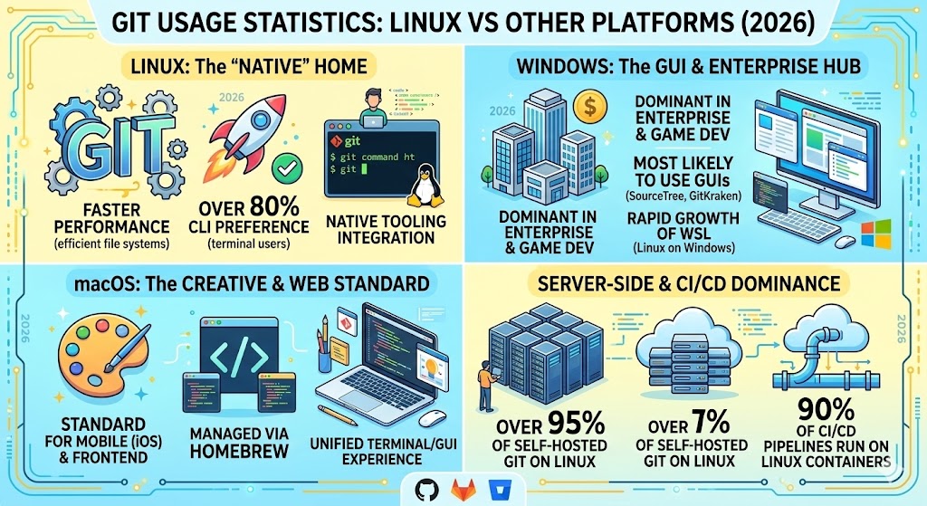 Git Usage Statistics On Linux Vs Other Platforms Statistics 2026