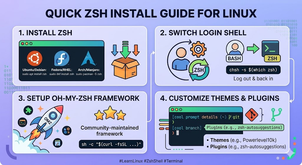 How to Do a Zsh Install on Any Linux Distro