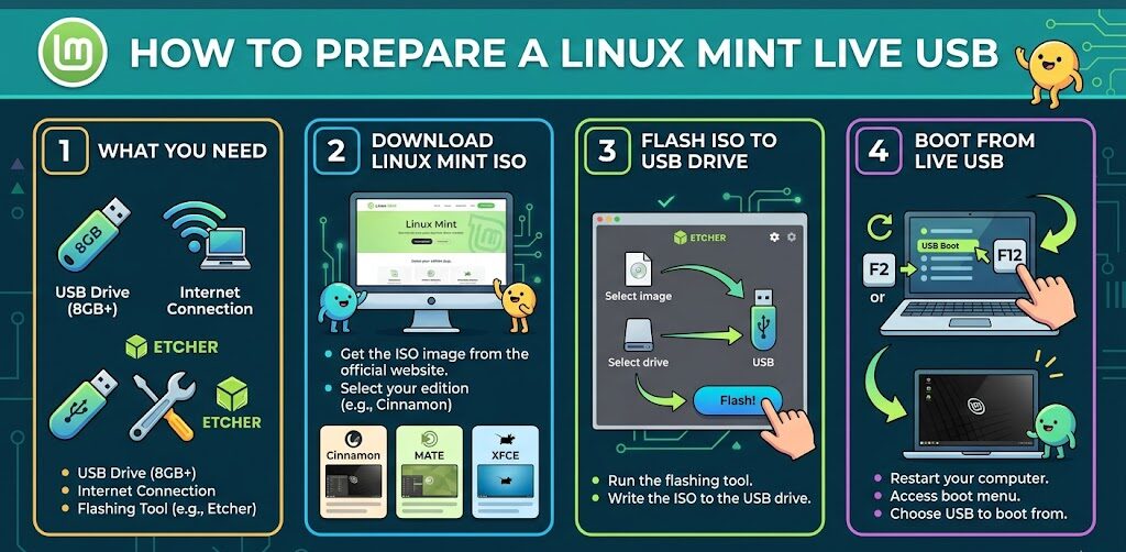 How to Prepare a Linux Mint Live USB