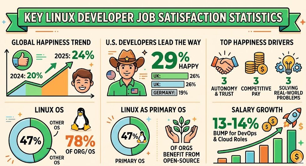 Linux Developer Job Satisfaction Statistics 2026