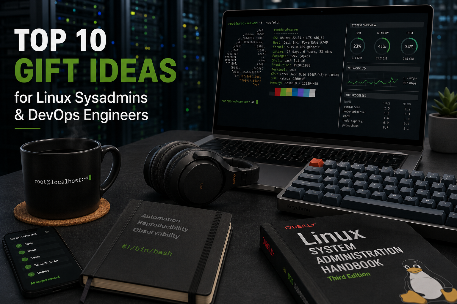 Top 10 Practical Gift Ideas for Linux System Administrators and DevOps Engineers 