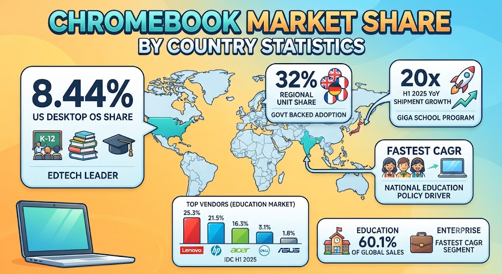 Chromebook Market Share By Country Statistics 2026