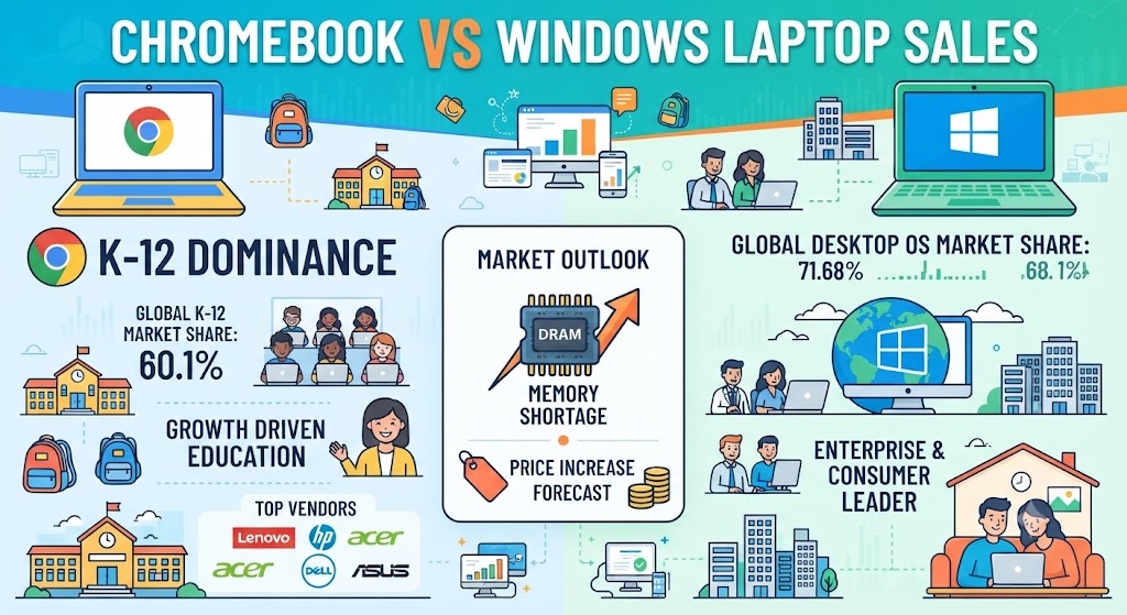 Chromebook Vs Windows Laptop Sales Statistics 2026