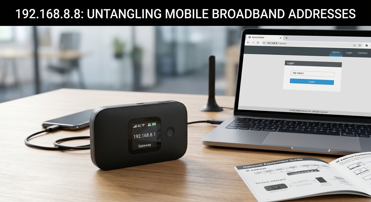 192.168.8.8 private IP address guide explaining mobile router gateways, DNS settings, subnet addresses, DHCP, and hotspot troubleshooting.