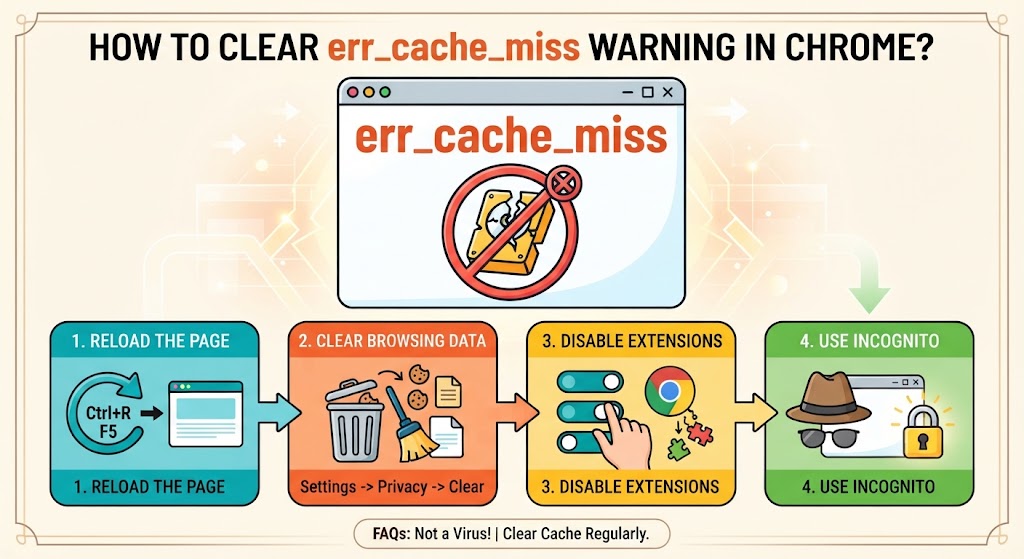 ERR_CACHE_MISS warning in Chrome.